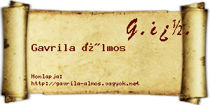 Gavrila Álmos névjegykártya